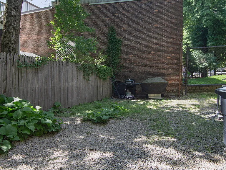 One outdoor parking space and grill space.