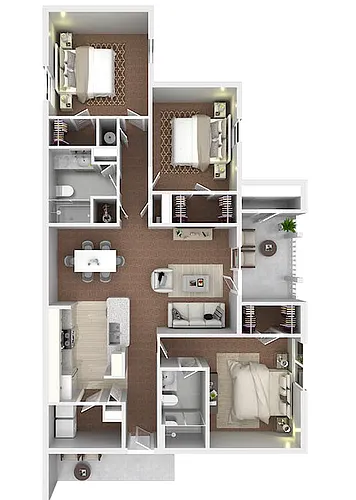 Floor plan 3x2 Cottage