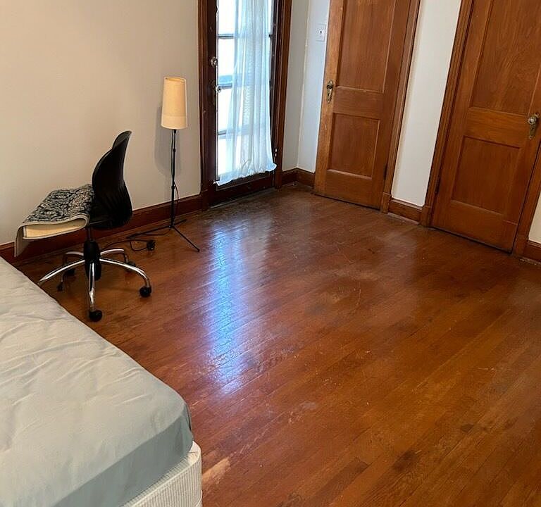 Bedroom has a separate bathroom (unstaged)
