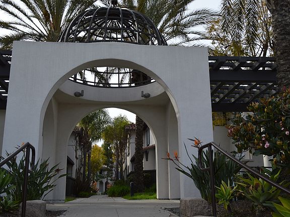 Dramatic entry to courtyard