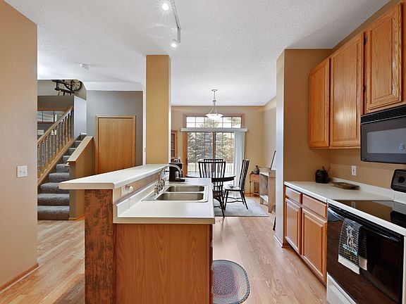 Kitchen open to dining room