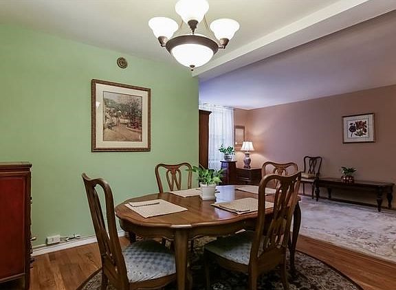 Currently the foyer serves a a dining area.