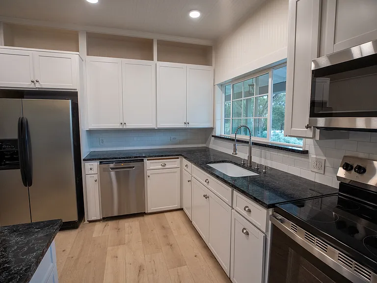 New appliances and stunning views at the sink taking in the view!