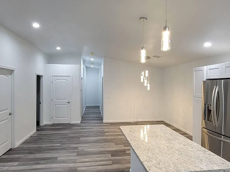 view facing towards rooms and bathroom