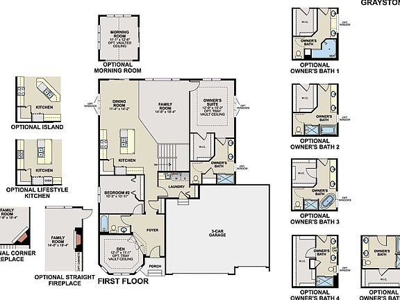 Graystone First Floor- 3-Car