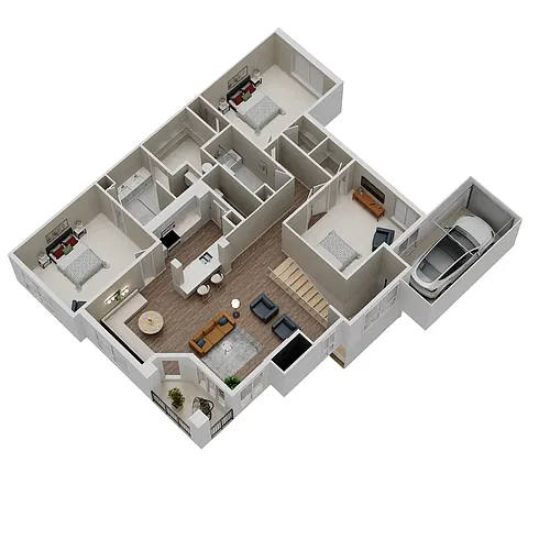 Floor plan Fe - Townhome - Renovated