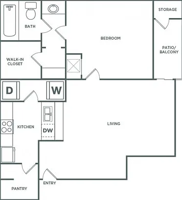 1 bed 1 bath | 765 SF 1 bed 1 bath | 765 SF