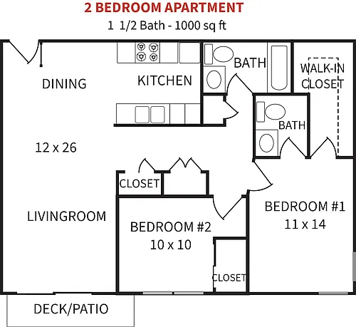 Floor plan Two Bedroom