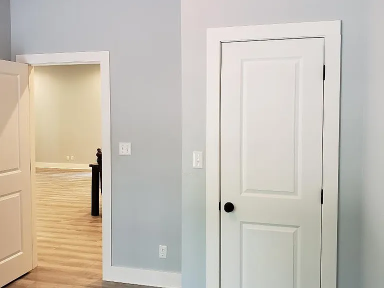 Bedroom #2: 10' x 10'; space next to closet 36" x 28" perfect for a tall chest of drawers; closet 42" x 24".