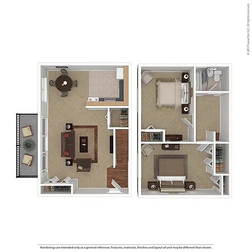 Floor plan 2Bedroom 1Bathroom Duplex