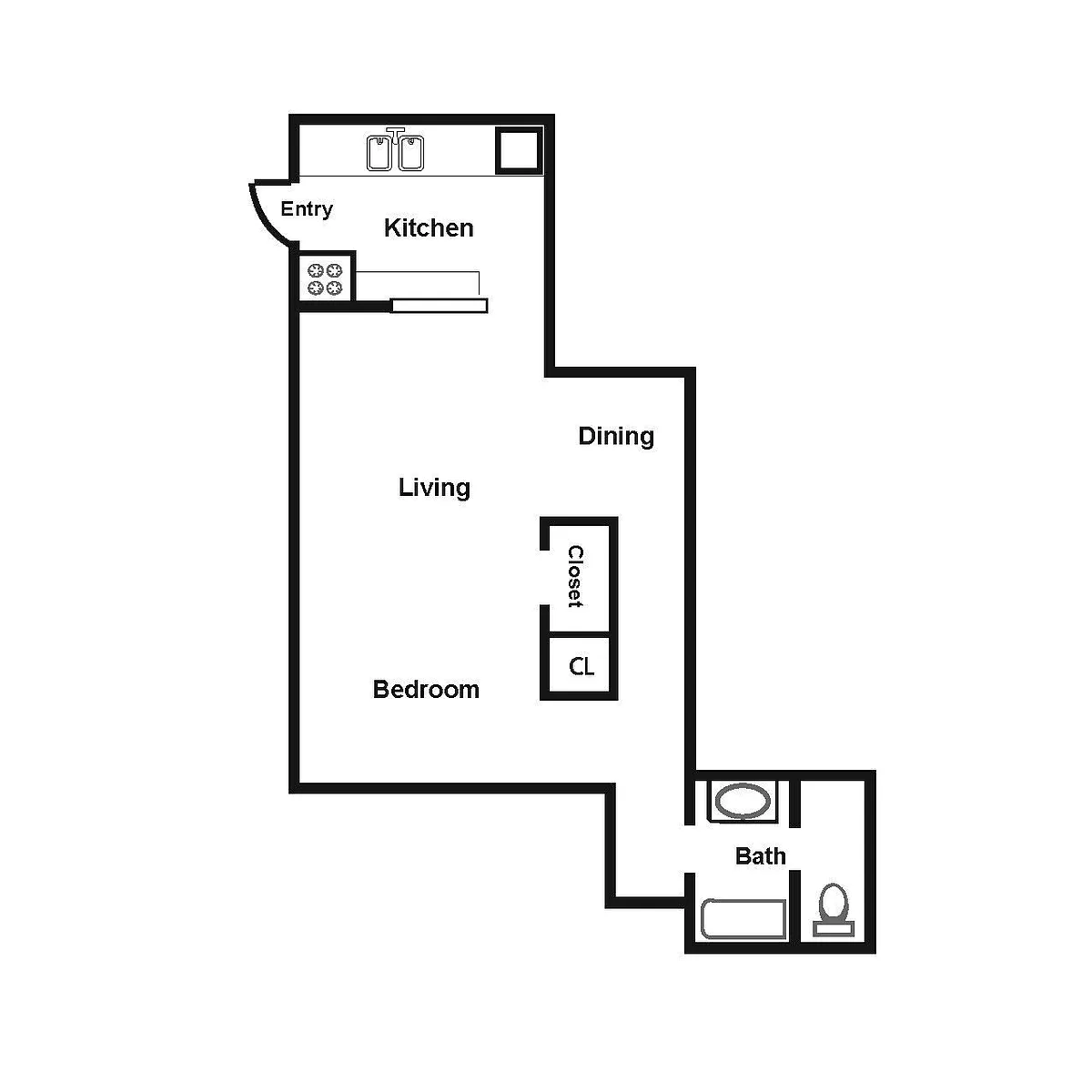 Floor plan Toledo Studio