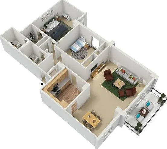 3D Floor plan of Tier 6 3D Floor plan of Tier 6
