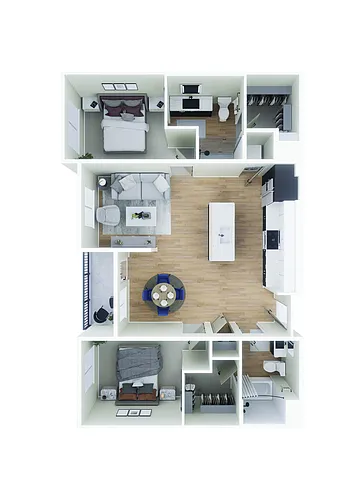 Floor plan 2BD, 2BTH B5