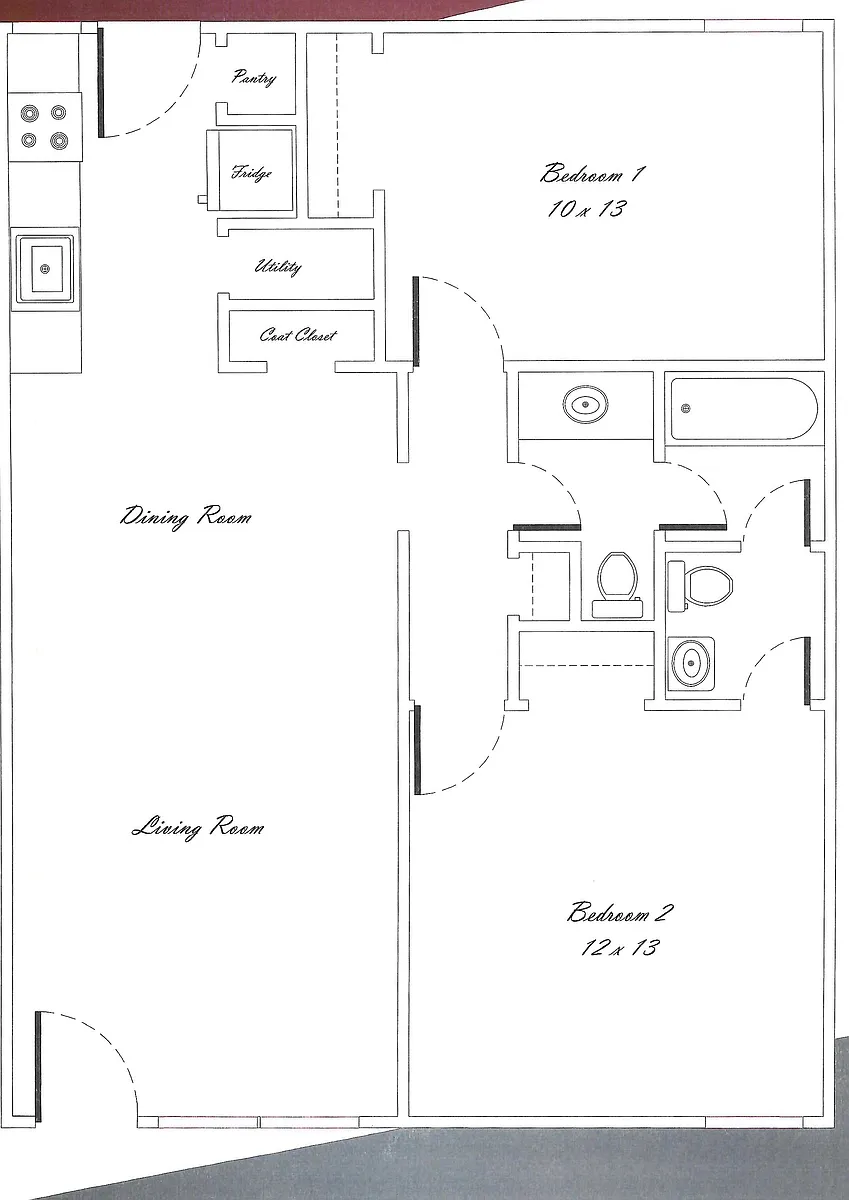 Floor plan Two Bedroom