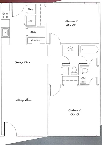 Floor plan Two Bedroom