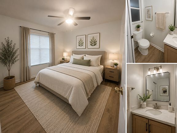 Bedroom 1 w/ half bath