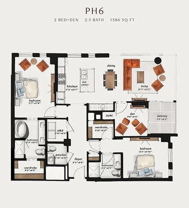 Floor plan PH6