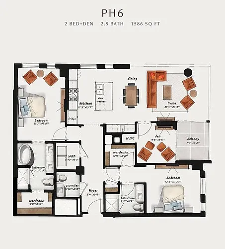 Floor plan PH6
