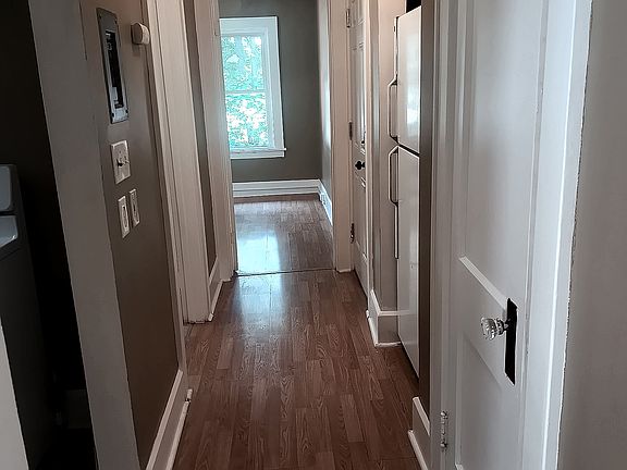 Hallway from living and dining rea into the bedroom