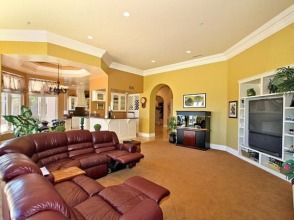 Spacious Family Room with built in Media Niche