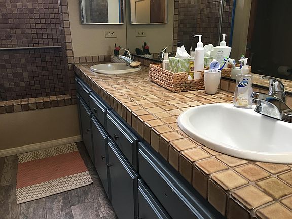 Master bathroom. Double sink.