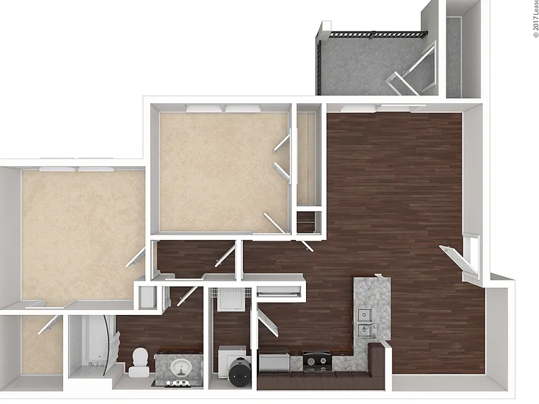B1: Beds - 2: Baths - 1: SqFt Range - 875 to 875