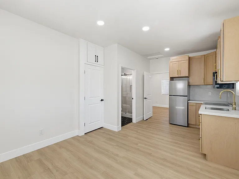 View from entrance/ living room space
