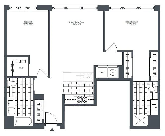 Floor plan cbc3 2 Bed/2 Bath
