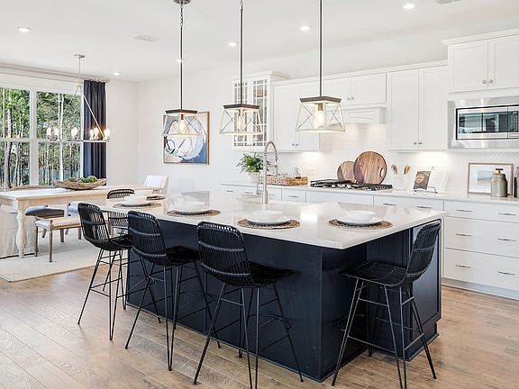 Large island in kitchen