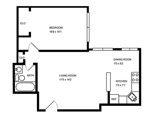 Floor plan 1 Bedroom