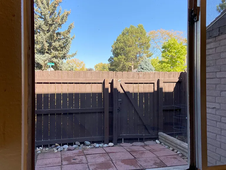 Patio area with raised garden