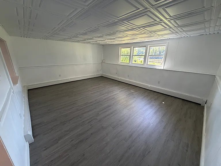 Living room with a view of the Oyster River