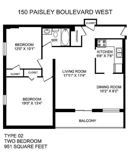 Floor plan 2 Bedroom
