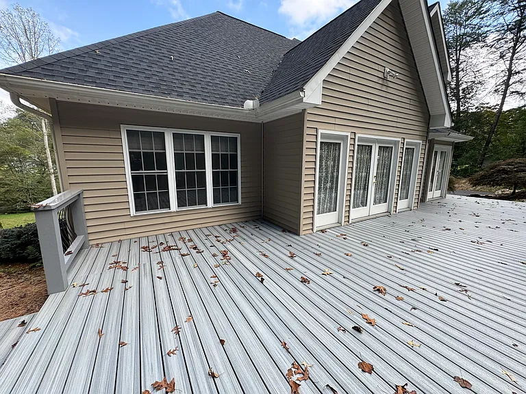Bigger new deck. Old deck photo in group of photos.
