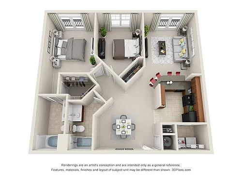 Floor plan Village Green Flats 1112