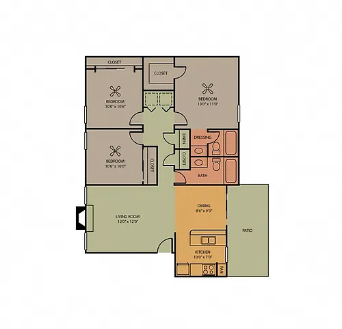 Floor plan Hattiesburg