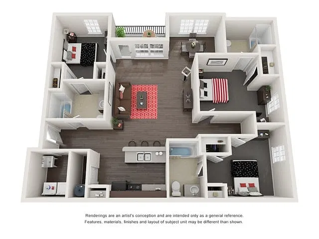 Floor plan 3BR Corporate Suite