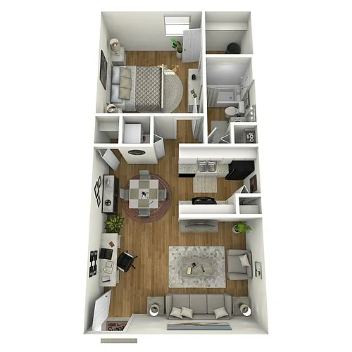 Floor plan 1 Bedroom no FP no W/D connections