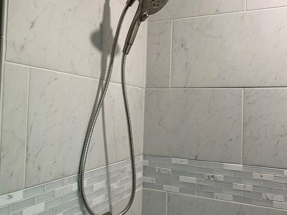 new tile, double vanities