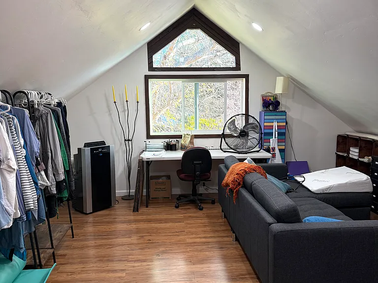 It's large enough to use as a living room, second office, closet, and bedroom! Personally, I would make it an epic artist studio.