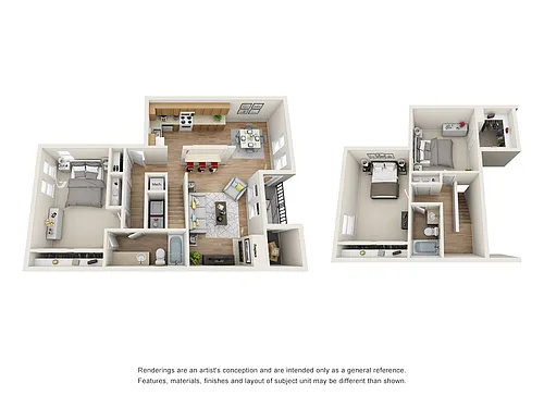 Floor plan 3 BR/2 BA Town home- Slate