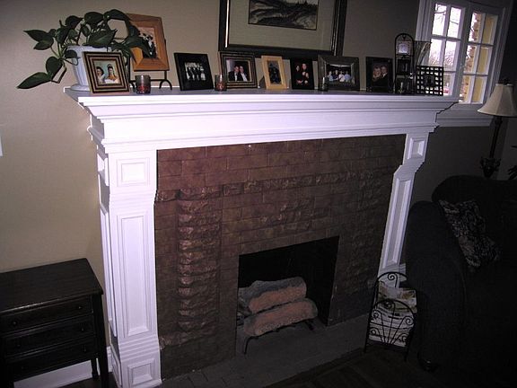 Fireplace mantle in Living Room
