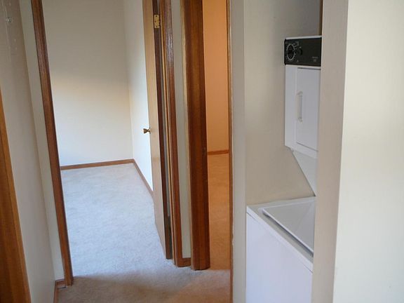 Hall with waser & dryer in unit