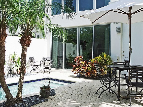 Private pool patio