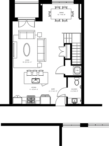 Floor plan TH2 - Two Bedroom Townhome