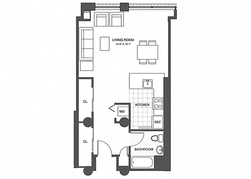 Floor plan Studio