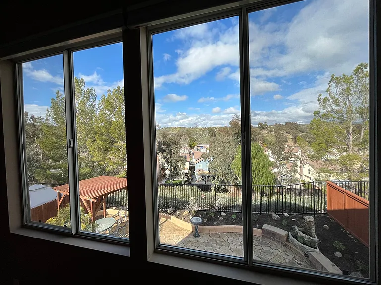 Stunning view out from master bedroom