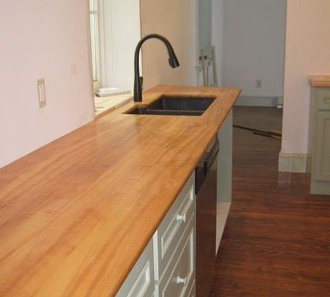 One view of kitchen looking into dining room