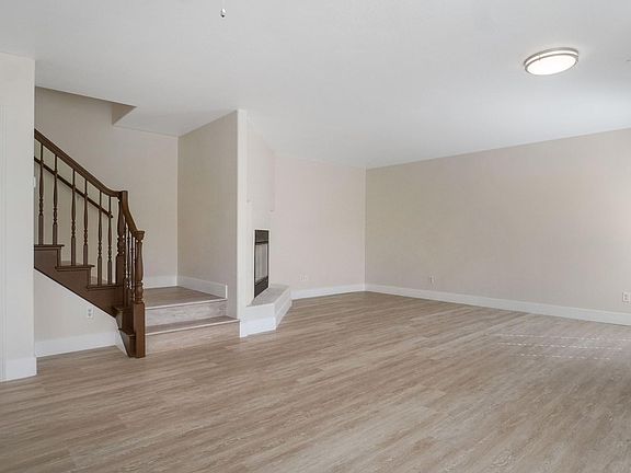 Living room with staircase