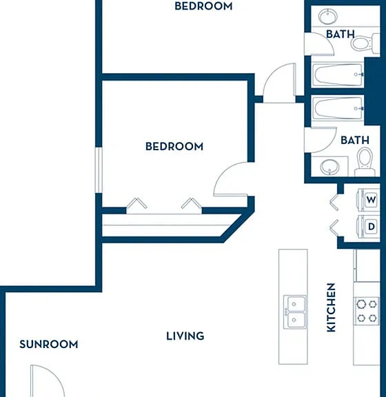 2 Bedroom | 2 Bath | 1000 SF 2 Bedroom | 2 Bath | 1000 SF